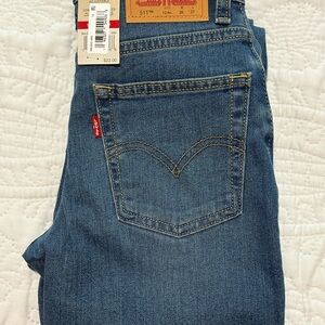 #062 NWT Levi’s Performance #511 Slim Boys Size 12 reg W26 x L27 Denim Jeans NEW